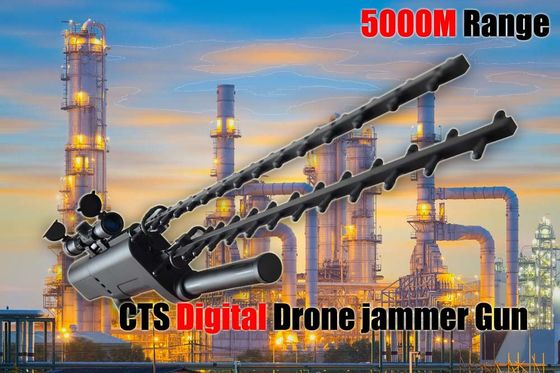 calidad  Handheld Portable Drone Jammer Gun Lightweight Super Range For Military fábrica