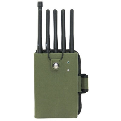 calidad  Handheld 8 Bands Cellular Signal Jammer UHF VHF Lojack Blocker 3-5M Range fábrica